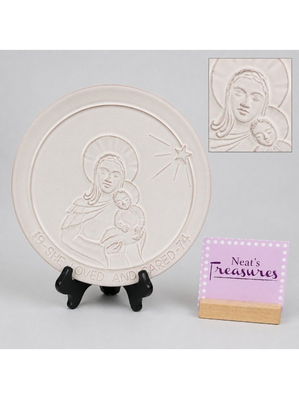 Vintage 1974 Frankoma Pottery CHRISTMAS -She Loved And Cared 8 1/4" Signed Plate